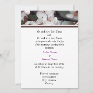 Bride- och Groom-föräldrar, bröllopsinbjudan Inbjudningar
