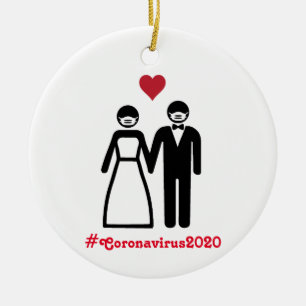 Bride och Groom Koronavirus Ornament