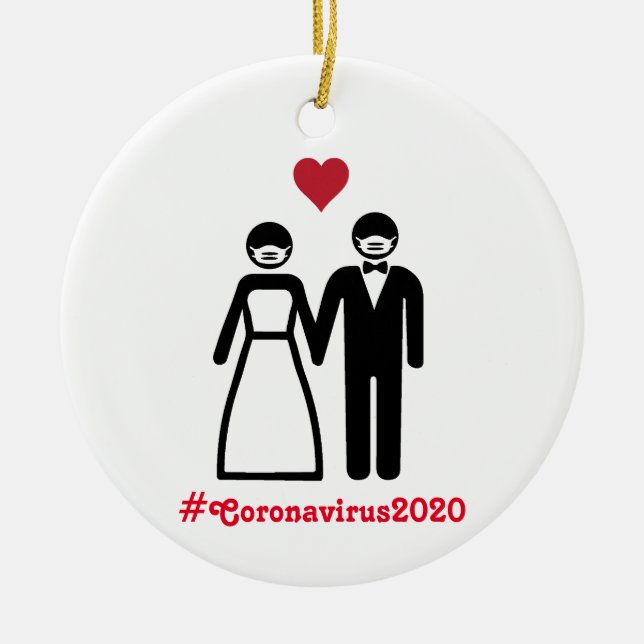 Bride och Groom | Koronavirus Ornament (Framsidan)