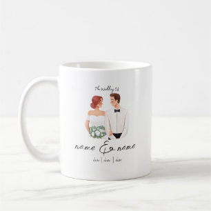 Bride och Groom Mugg, Bröllop mugg