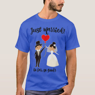 Bride och Groom Ny gifta Cute Honeymoon T Shirt