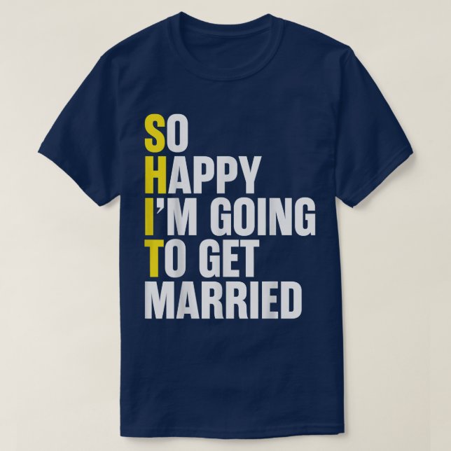 Bride och Groom Par Funny Förlovning Bröllop M T Shirt (Design framsida)