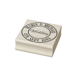 Bride och Groom  Rosa Bröllop Stämpel