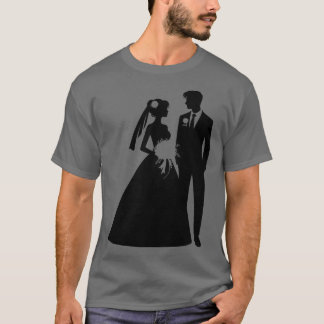Bride och Groom Silhouette T Shirt