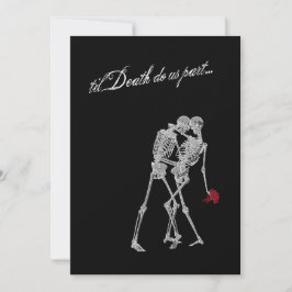 Bride och Groom Skeletons Goth Bröllop Inbjudningar