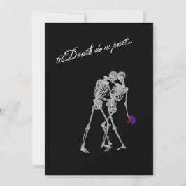 Bride och Groom Skeletons Goth Bröllop Inbjudningar