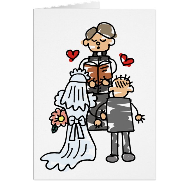 Bride och Groom under Ceremony Hälsningskort (Framsidan)