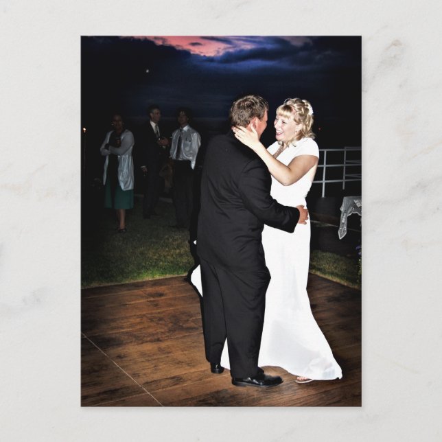 Bride och Groom vid Sunset Postcard Vykort (Framsida)