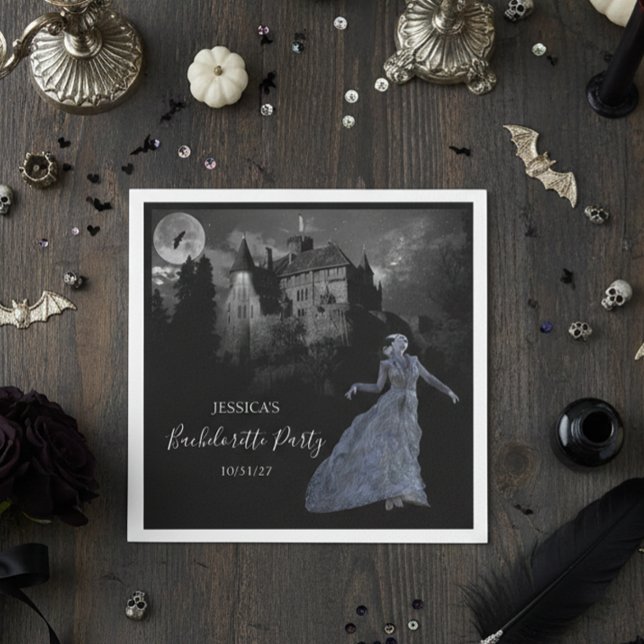 Bride of Frankenstein Bachelorette Halloween Pappersservett (Skapare uppladdad)