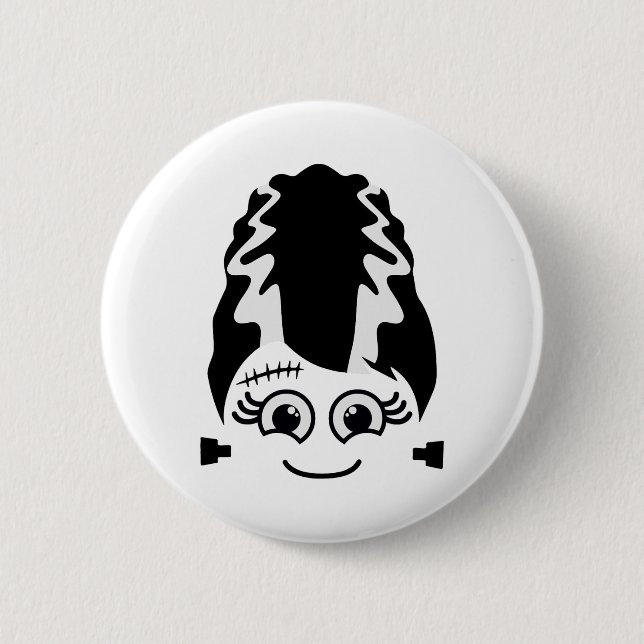 Bride of Frankenstein Cute Monster Halloween Costu Knapp (Framsida)
