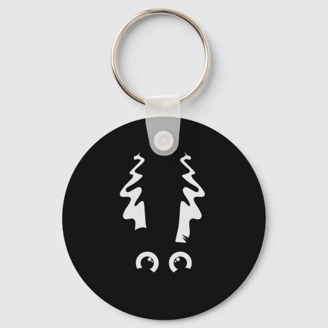 Bride of Frankenstein Cute Monster Halloween Costu Nyckelring (Framsida)
