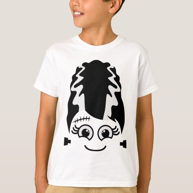 Bride of Frankenstein Cute Monster Halloween Costu T Shirt (Framsida)