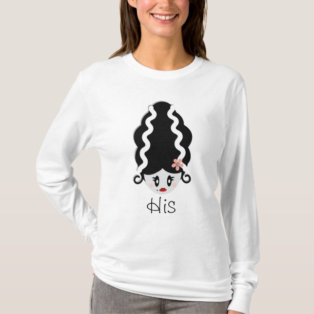 Bride of Frankenstein Långärmad Shirt Tee (Framsida)