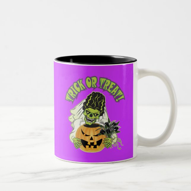 Bride of Frankenstein Skull Två-Tonad Mugg (Höger)