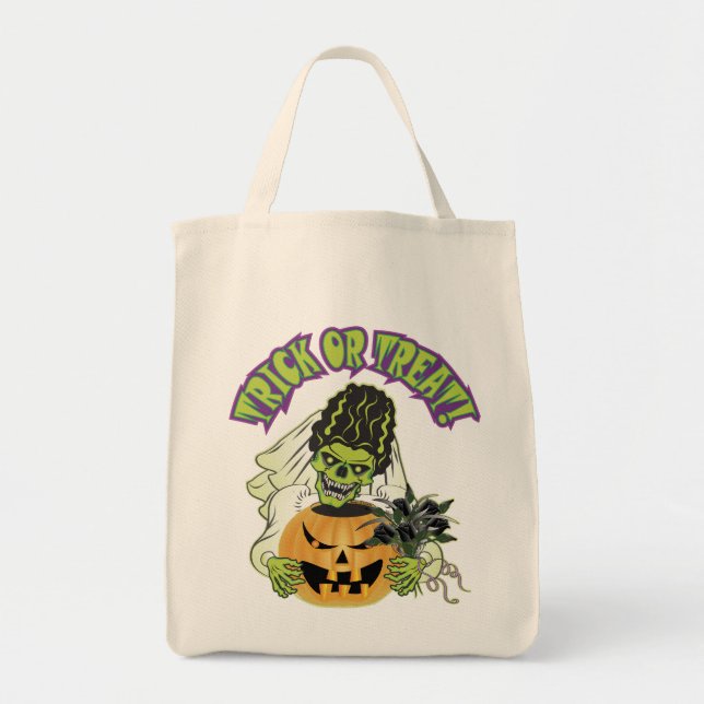 Bride of Frankenstein Skull Tygkasse (Framsidan)