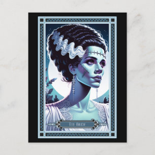 Bride of Frankenstein Tarot Card Vykort
