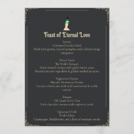 Bride of Frankenstein Wedding Menu | Gothic Meny