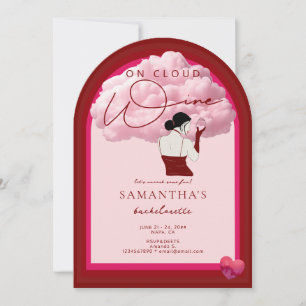 Bride on Cloud Vin Napa Winery Bachelorette Party Inbjudningar