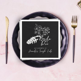 Bride or Die Floral Gothic Bachelorette Party Pappersservett