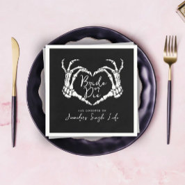 Bride or Die Skeleton Heart Bachelorette Party Pappersservett