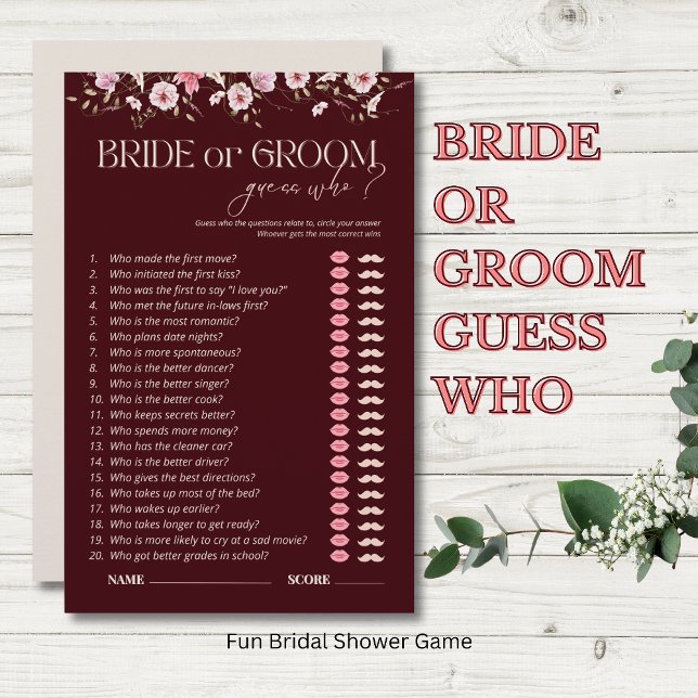 Bride or Groom Guess Who Game | Bride in Bloom  (Skapare uppladdad)