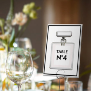 BRIDE Parisian Theme Shower Party Bordsnummer