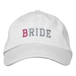 Bride Pastel Embroidery White Baseball Cap / Hat Broderad Keps