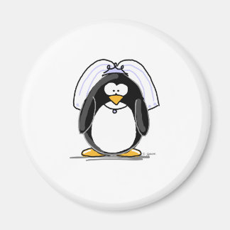 Bride Penguin Magnet