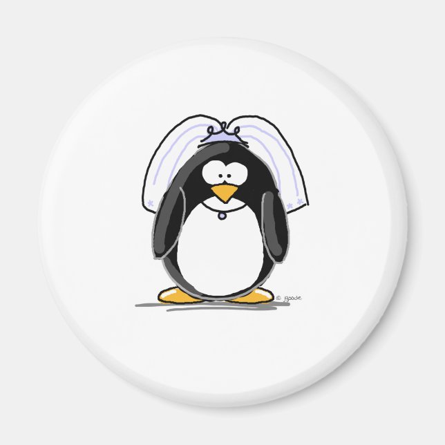 Bride Penguin Magnet (Framsidan)