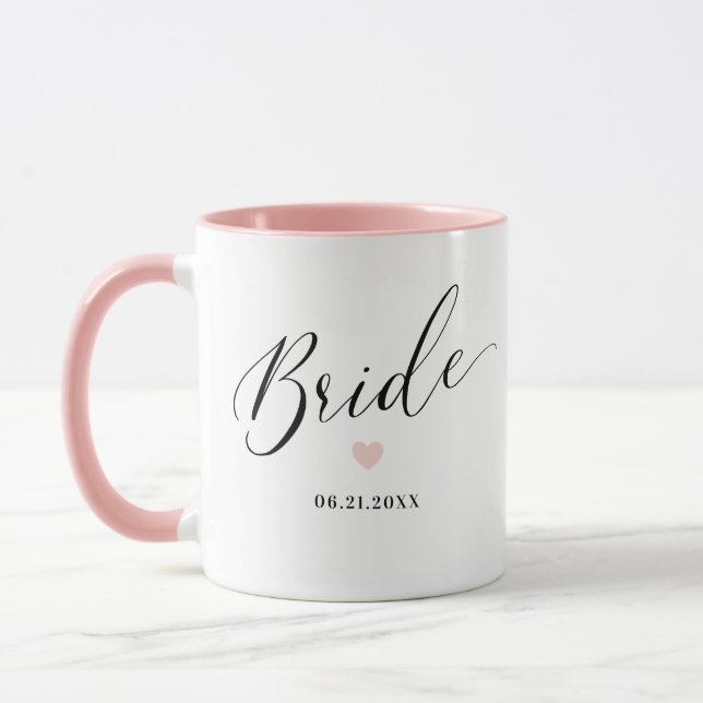 Bride Personlig Script Bröllop Gift Mugg (Vänster)