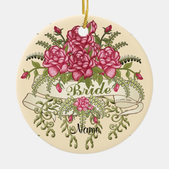 Bride personligt bröllp ornament (Framsidan)