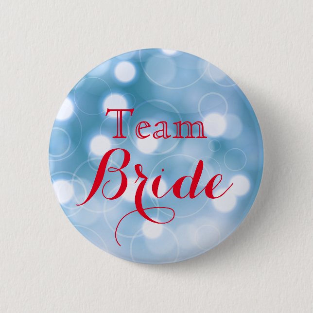Bride Pinback, guld Glitter Faux Foil Bröllop Team Knapp (Framsida)