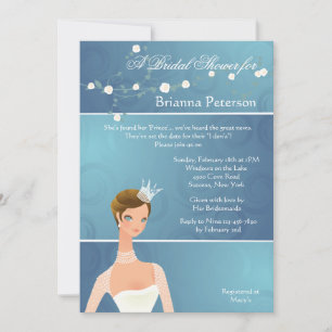 Bride Princess Inbjudningskort för möhippan