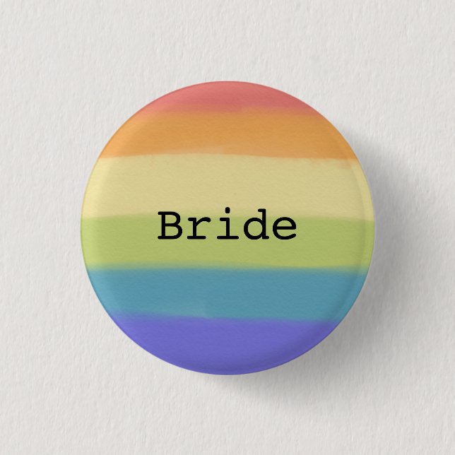 Bride Rainbow Button Knapp (Framsida)