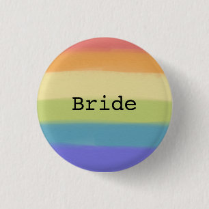 Bride Rainbow Button Knapp