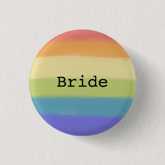 Bride Rainbow Button Knapp