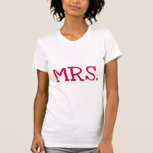Bride Red Text Mrs. Tröja