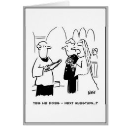 Bride Responswers Grooms Vow. Hälsningskort