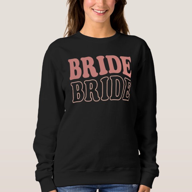 Bride Retro Bachelorette Party  Wedding Bridal Fia T Shirt (Framsida)
