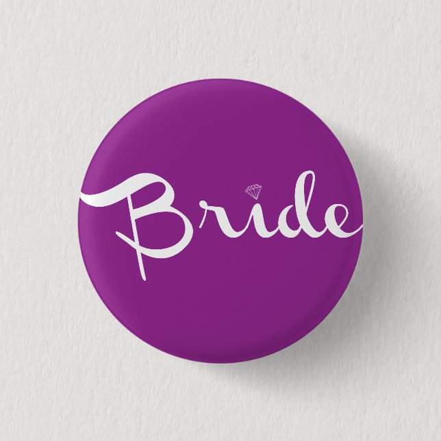 Bride Retro-skript vitt Knapp (Framsida)