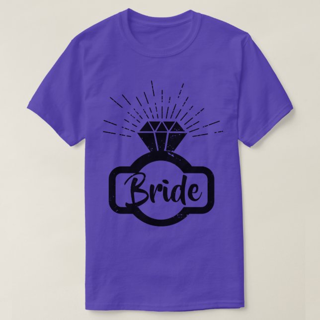 Bride Ring Diamond Bride to Bachelorette T Shirt (Design framsida)