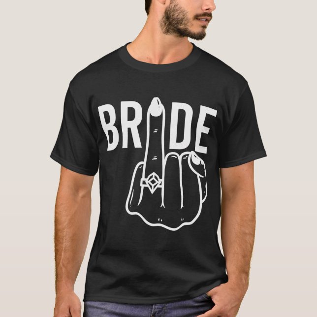 Bride Ring Finger flip av Bachelorette Party T Shirt (Framsida)