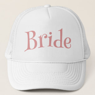 Bride Rosa and White Truckerkeps