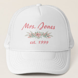 Bride Rosa Blommigt Keps