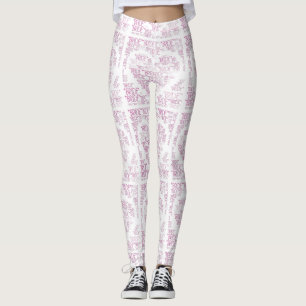 Bride Rosa Heart Handmade Yoga Byxor Leggings Gym