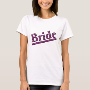 Bride Rosa Zebra tryck Bröllopsfest T Shirt