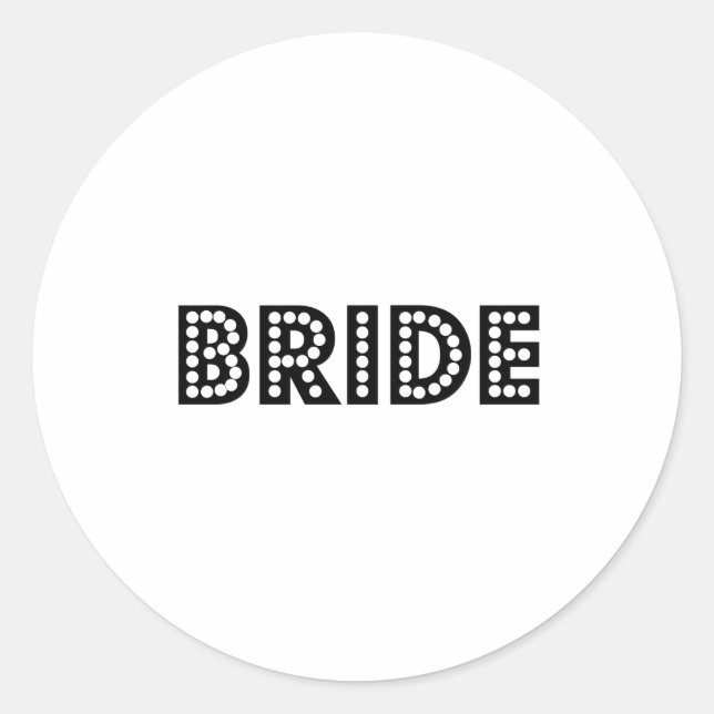 Bride Runt Klistermärke (Framsida)