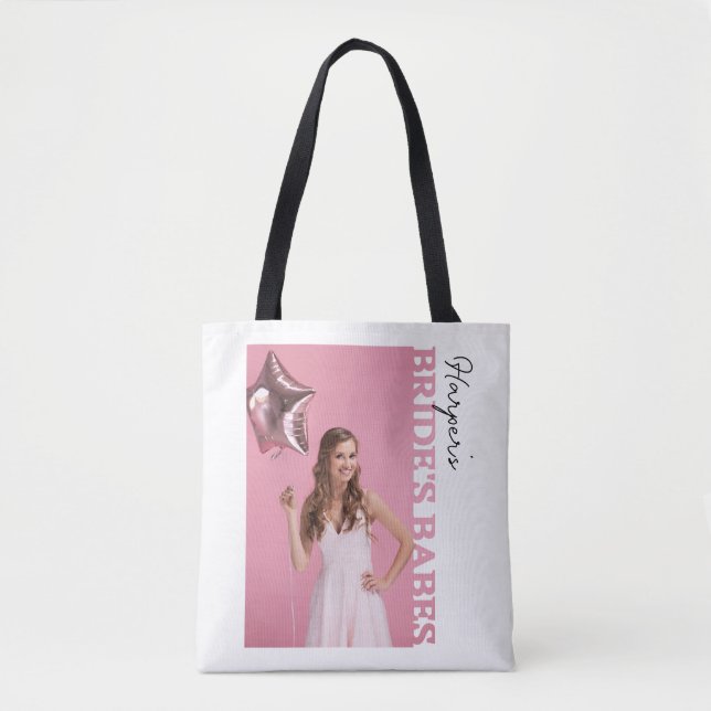 Bride’s Babes Photo | Personalised Hen Party Tygkasse (Framsida)