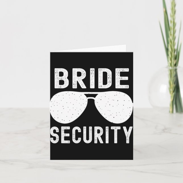 Bride Security Funny Bröllop Bachelorette Party Su Kort (Framsida)