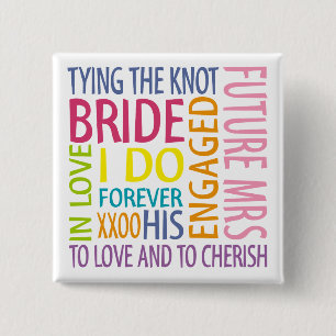 Bride Sentiments Bröllop Knapp